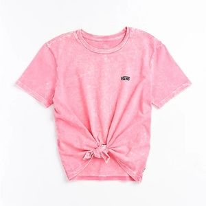Vans Junior Varsity Pink Lemonade Knot Front T-Shirt NWT